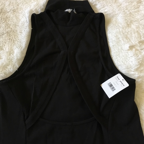 NWT Free People mock neck open back tank top - Picture 7 of 8